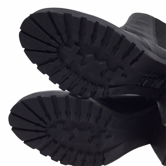 H&M black leather chunky heel ankle Boots - Picture 11 of 13